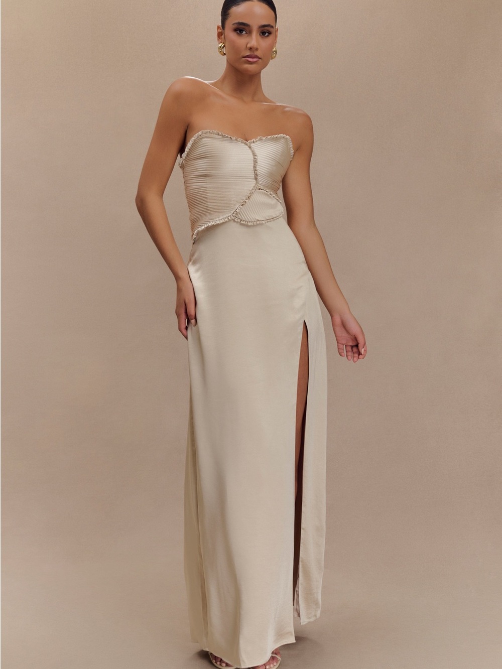 Meshki Larissa Satin Maxi Dress S